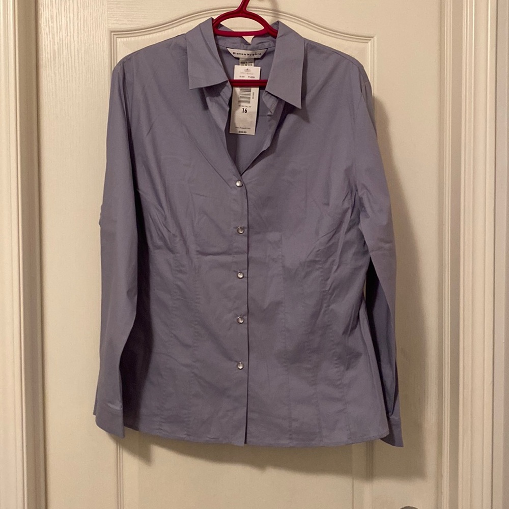 Light blue dress shirt with snaps